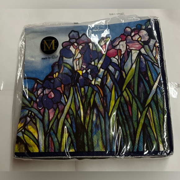 New 20 Paper Napkins Tiffany Museum MOMA 6 1/2” x 6 1/2” made in Germany - Picture 3 of 16